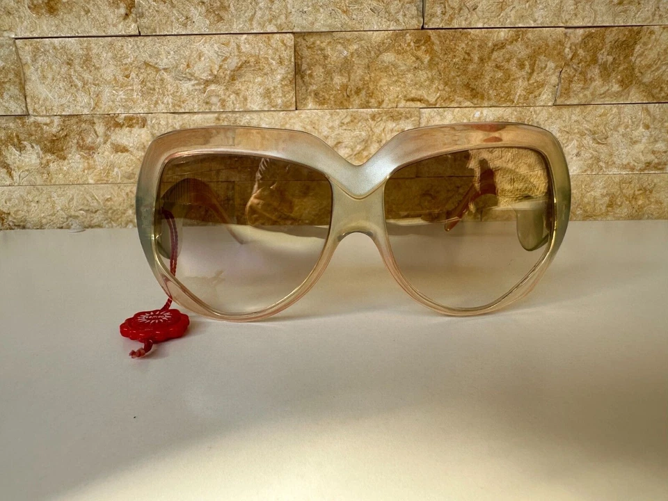 VINTAGE SAMCO SUNGLASSES PARTY OVERSIZED 1960'S ITALIAN UNISEX UNUSED GREEN RARE - Image 2 of 4