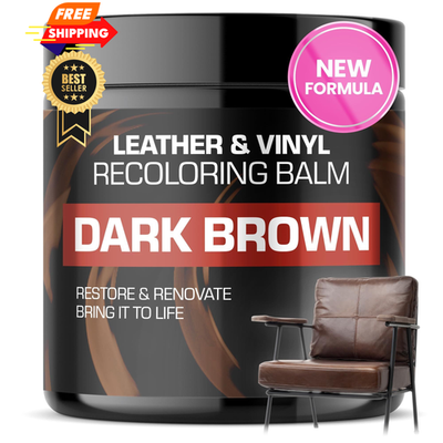 SHABEIBEI Leather Scratch Repair Balm - Dark Brown Color Restorer For Couches, Car Seats, Boots