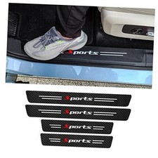 4Pcs Car Door Sill Protector,Sport Carbon Fiber Threshold Anti White/Sport