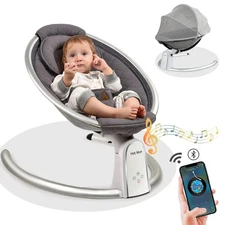 Automatic Bluetooth Infant Baby Bouncer Music Swing Cradle Rocker Chair Timing