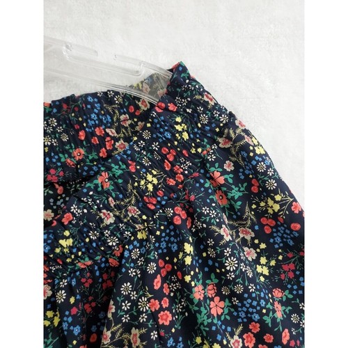 Lucky Brand Peasant Blouse Womens Small Black Floral 3/4 Bell Sleeve Smocked - Picture 3 of 7