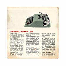 FRENCH Instruction Card / Olivetti Lettera 32 Typewriter Manual Machine À Écrire thumbnail