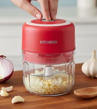 Mini Chopper For Fruits And Vegetables, Rechargeable, Portable: Kitchen HQ USB