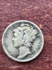 1920 P Mercury Dime 90% Silver  Very Fine VF