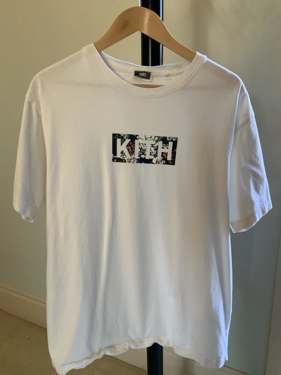 Kith Floral Classic Logo Tee Shirt White Large | eBay