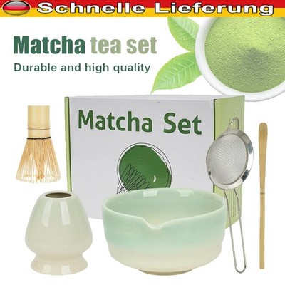 Matcha Zubereitungs Set komplett mit allem Zubehör für japanischen Grüntee