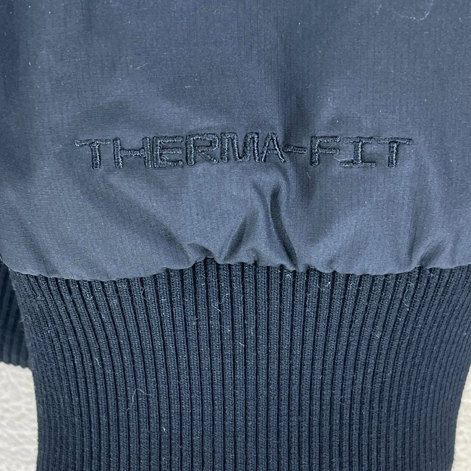 Chaqueta de bombardero reversible Nike Therma Fit Legacy para hombre negra gris XL cremallera completa Foto 4 de 4