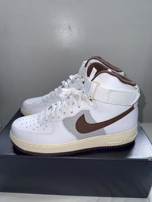Nike Air Force 1 High '07 LV8 White Brown Gray Leather DM0209-101 Sneaker