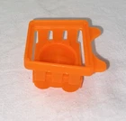 Vintage Fisher Price Little People Orange Shopping Cart Basket For Little Mart