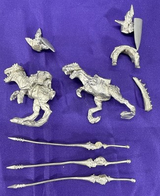 WARHAMMER FANTASY BATTLE, DARK ELF COLD ONE KNIGHTS Parts Lot