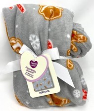 Parents Choice Plush Baby Blanket 30x36 Heritage Gingerbread Houses Cookies