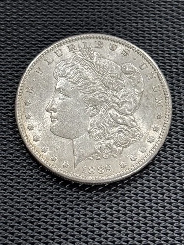 1889 Morgan Silver Dollar AU Better Detail Nice Original Coin Strong Eye Appeal