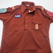 Vintage King Louie Bowling Shirt polo Rockabilly patch USA Medium M Men's