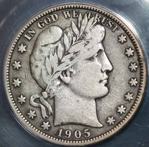 1905 Barber Half Dollar - ANACS F12 - Cert #7870387