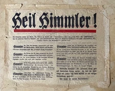 RARE! WW2 US ARMY ANTI-NAZI PSYCHOLOGICAL WARFARE BRANCH PROPAGANDA LEAFLET 1944