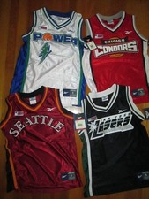 Deadstock LOT 4 Vtg 1990s ABL Basketball Jersey Seattle San Jose Portland USA S