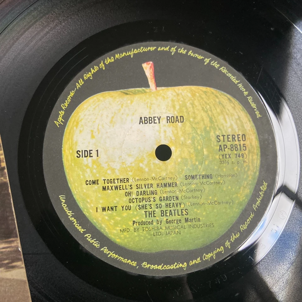 The Beatles Abbey Road 1969 Japanese Press Vinyl LP Obi Insert AP-8815 EXC - Image 4 of 4