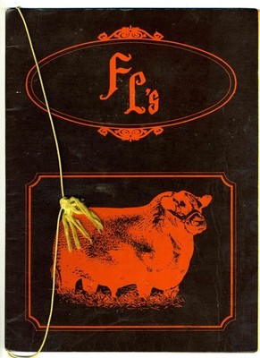 F L's Club and Restaurant Menu Salina Kansas 1980's