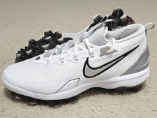 Nike Force Trout 9 Elite MCS Baseball Cleats White Silver FZ0884-102 Multiple Sz