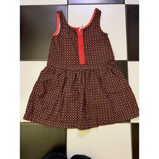 Tea Collection girls dress size 5 pink brown jumper pockets