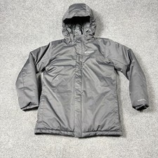 Columbia Omni-Tech Jacket Boys Large Black Hooded Ski Coat Waterproof Insulated