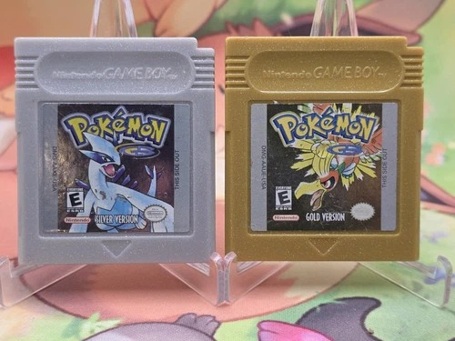 Pokemon Gold & Silver Nintendo Gameboy 2000 Authentic - Tested - New Batteries