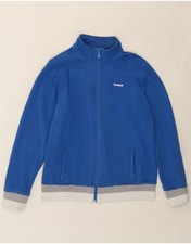 REEBOK Mens Tracksuit Top Jacket Medium Blue Colourblock Polyester CD03