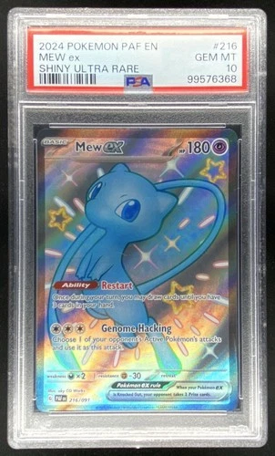 MEW EX 2024 POKEMON PALDEAN FATES ULTRA RARE 216/091 PSA 10