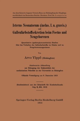 Ylppo - Icterus Neonatorum Inclus. I. N. Gravis. Und Gallenfarbstoff - X555z
