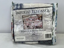 Imperial Elegance Peking Handicraft Quilted Sham Diamond Handmade 24" X 30"
