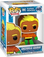 Funko - POP Heroes: DC Holiday - Pan de Jengibre Aquaman Totalmente Nuevo En Caja