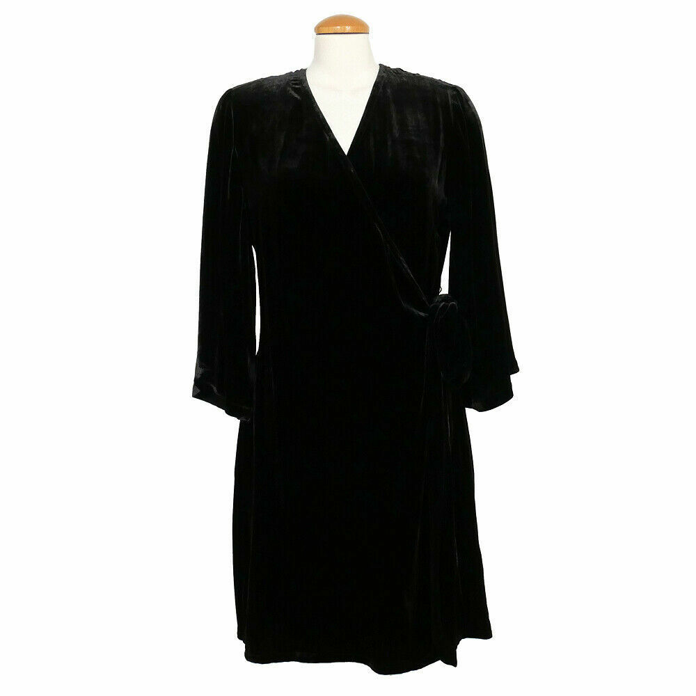 eileen fisher velvet dress Bateau Neck Long Sleeve Maxi in Black at Nordstrom, Size X-Small Eileen Fisher Velvet Drop Waist