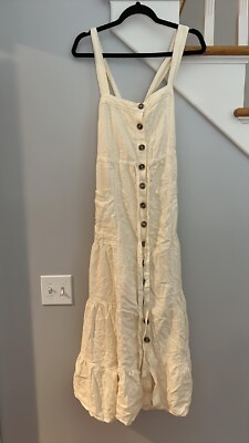 knee length dresses for ladies Tie-Shoulder Frill Trim Sleeveless Dress Caramel / XL