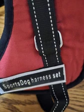 Sports Dog Harness Set - Red  Small