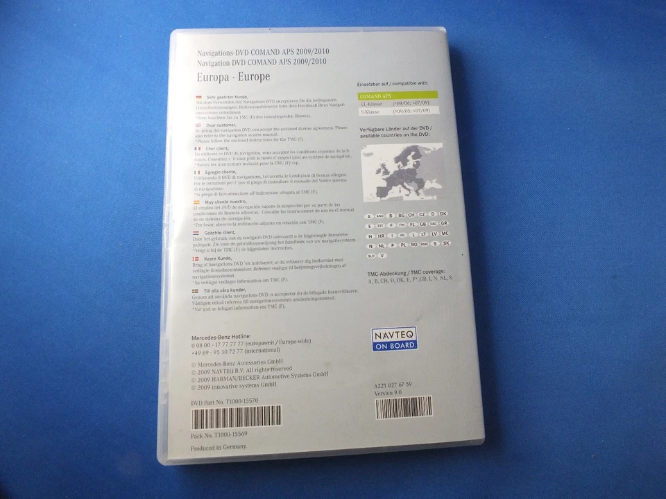 Original Navigations-DVD NAVIGATION DISC 2009/2010 EUROPE A2218276759 CL S Class - Bild 3 von 4