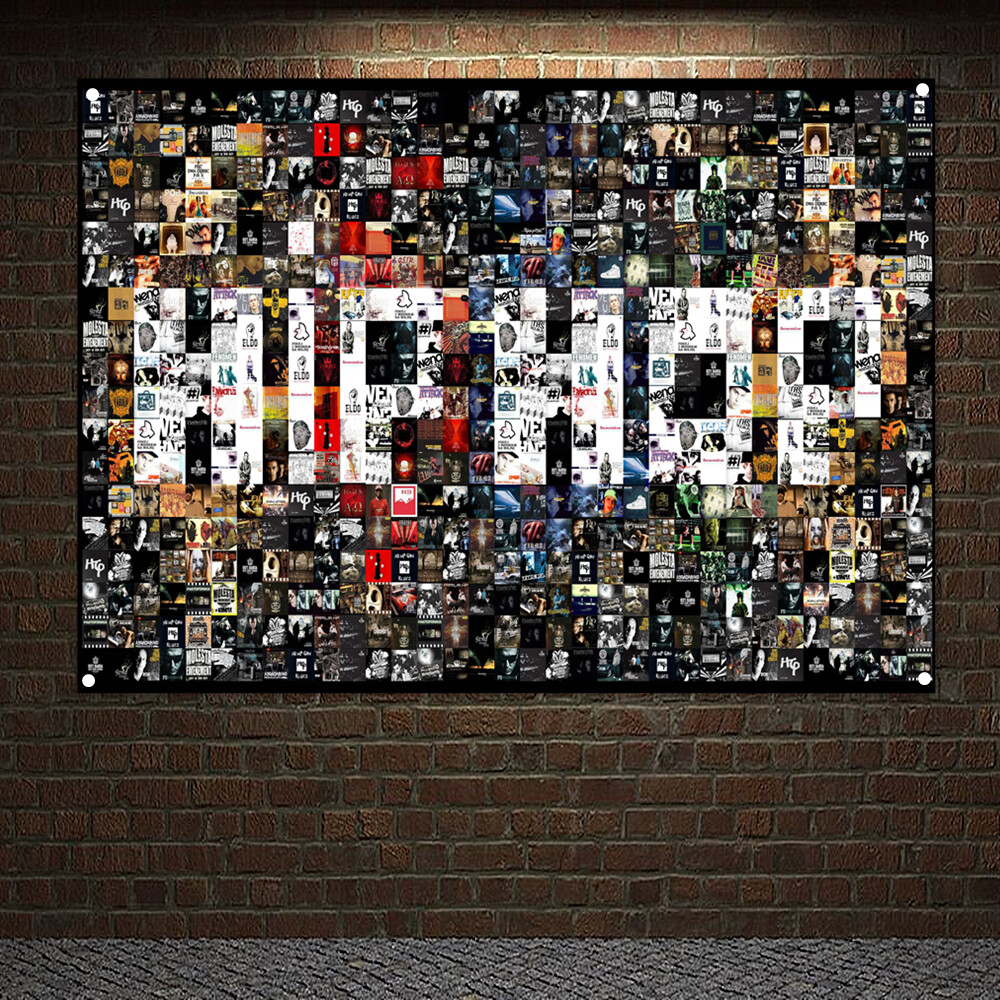 Hip Hop Rap Music Art Poster Hard Rock Banner Flag Wall Decor Painting Tapestry