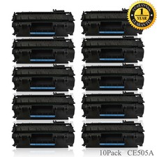 10PK CE505A 05A Compatible Toner Cartridge for HP Laserjet P2035 P2035n P2055dn