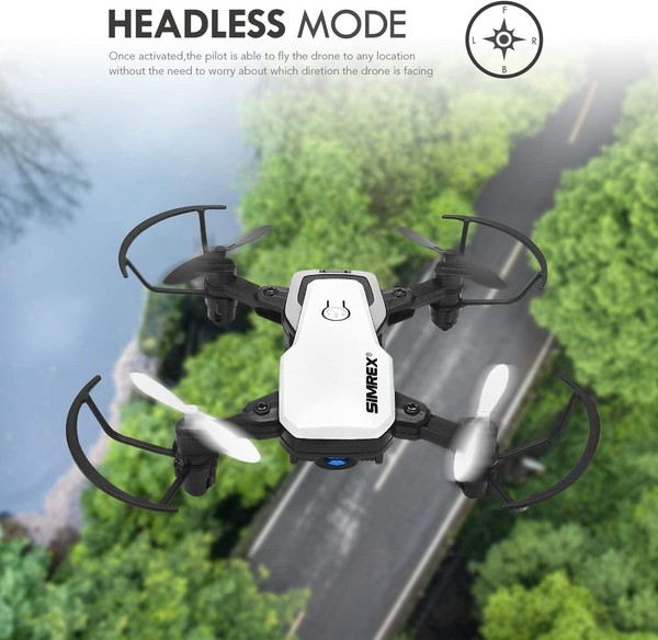 Alternate view of Simrex X300c Mini Drone Quadcopter Foldable Altitude Hold Headless Rtf 360