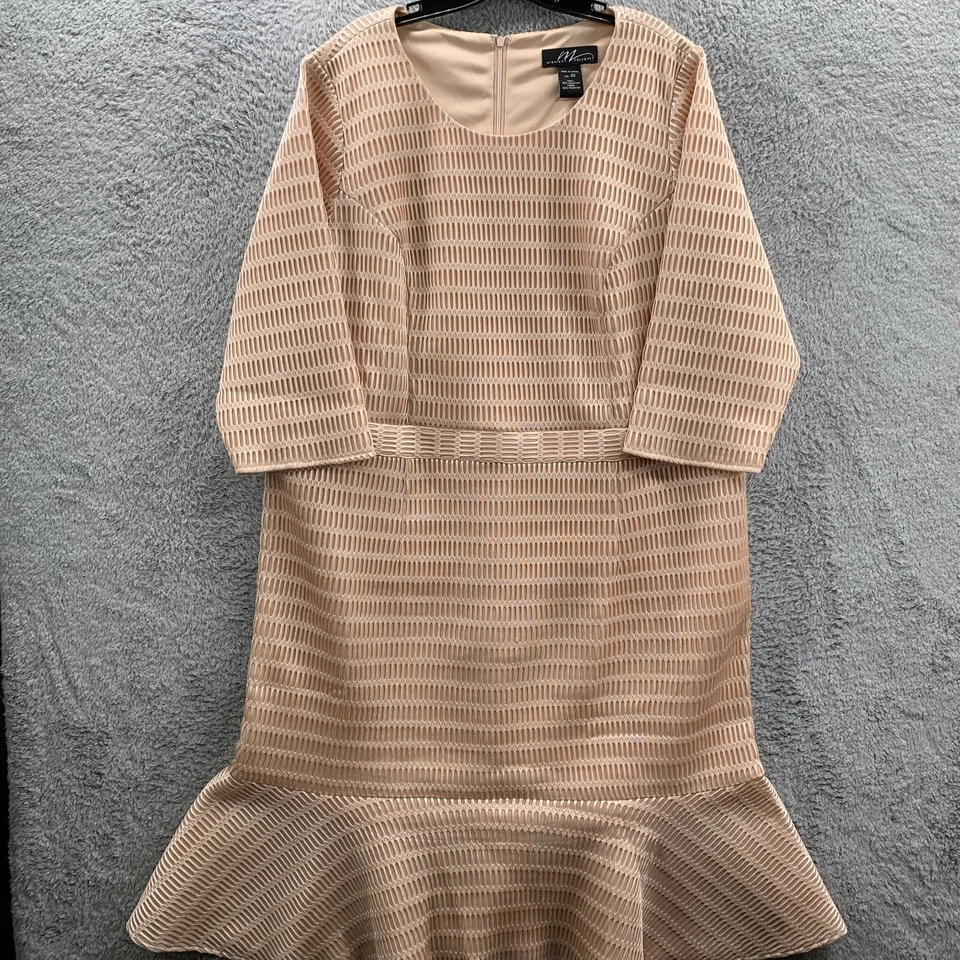 Vestido midi de terciopelo medianoche para mujer 2X Foto 3 de 4