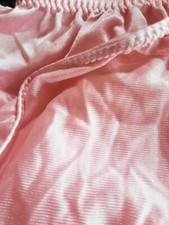 Pink Vintage Panties Sheer Sissy Lace Granny Brief Nylon Brief Hip 40"- 46"