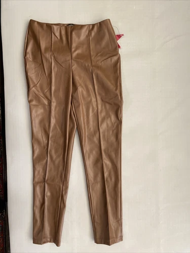 Women’s Faux Leather Pants New Brown Size Medium