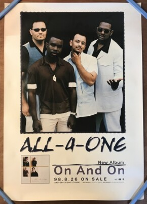#ad All 4 One On and On 1999 Japan Original Promo Poster B2 20x28in 515x728mm $69.90