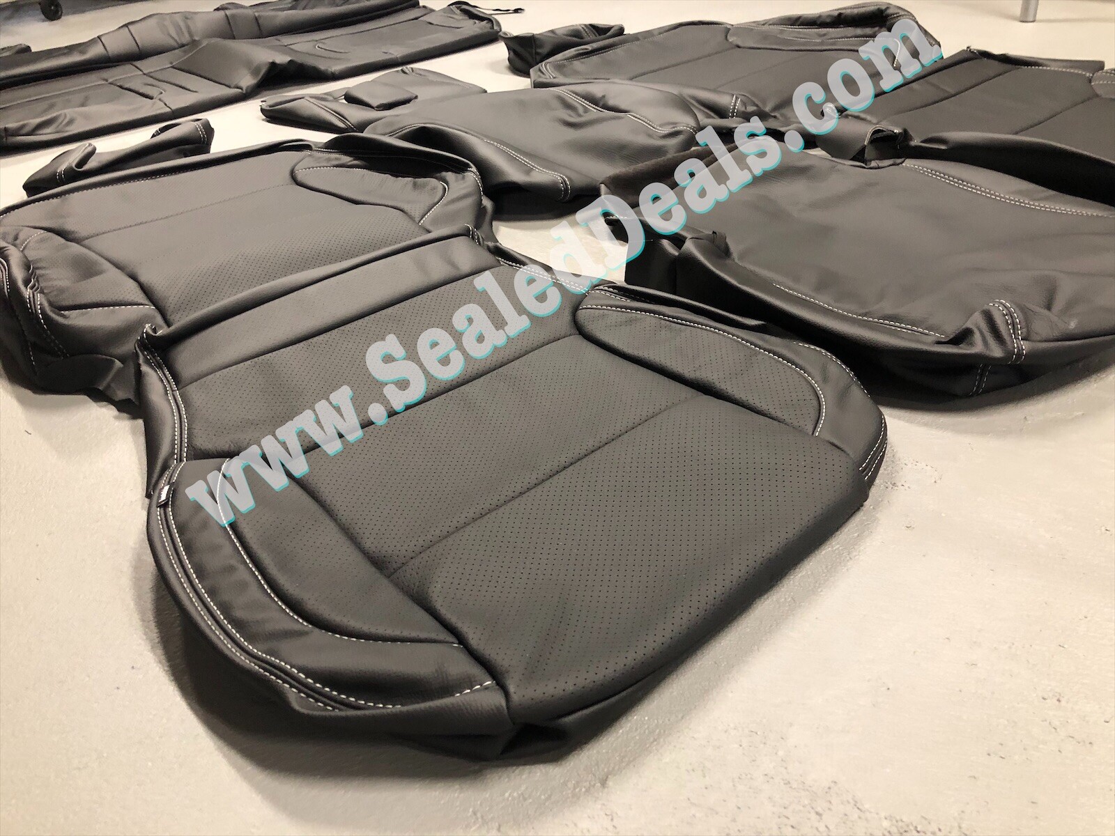 Black Leather Seat Covers Upgrade for 20142018 Chevy Silverado Double