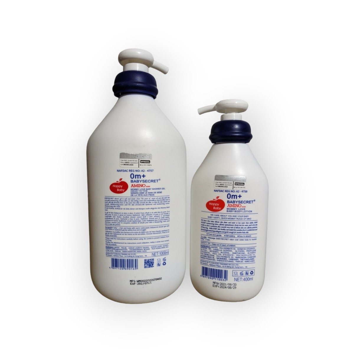 Baby Secret Milk Amino Acids Shower Gel 1000ml & Baby Milk 400ml