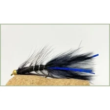 Flash Damsel Trout Flies 3 x Goldhead Black Blue Flash Damsel, Size 10, Fishing