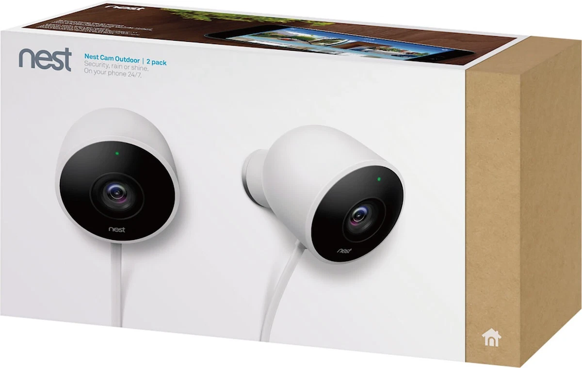 Google Nest Cam Outdoor 2 Pack - Surveillance Security Camera 