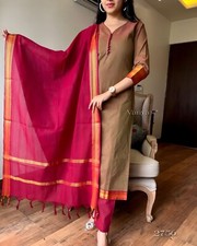 Women's Designer Cotton Kurti Set Indian Bollywood Salwar Kameez Suit Dress