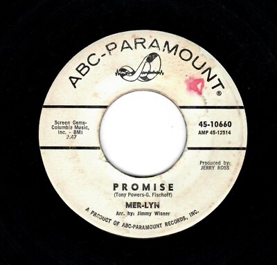 NORTHERN SOUL-MER-LYN-PROMISE/YOU'RE THE ONLY BOY I'LL EVER LOVE-ABC-PARAMOUNT