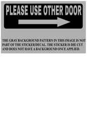 PLEASE USE OTHER DOOR Right Arrow Vinyl Window Decal