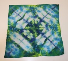 Tie Dye Bandana 21" x 21" Blue Window Block 100 cotton